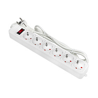 EKF UFP10-375-6-018 Сетевой фильтр 6*1,8м 10А/2,2кВт с выкл. c/з ПВС 3х0,75 Блокбастер PROxima