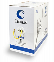 Cabeus UTP-4P-Cat.5e-SOLID-YL Кабель витая пара UTP (U/UTP), категория 5e, 4 пары 0.51мм (24 AWG)