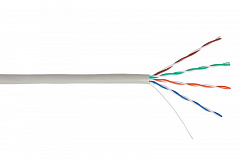 NETLAN EC-UU004-5E-PVC-GY-1 Кабель U/UTP 4 пары, Кат.5e (Класс D), 100МГц, одножильный