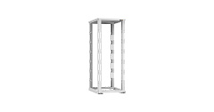 TLK TRD-336080-R-GY Монтажная стойка двухрамная с разборной рамой 19