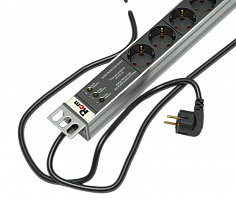 Rem R-16-25S-FI-1820-3 Вертикальный блок розеток Rem-16 с фильтром и индикатором, 25 розеток Schuko