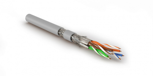 Кабель витая пара Hyperline SFTP4-C8.1-S23-IN-LSZH-GY-500