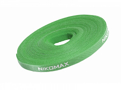 NIKOMAX NMC-CTV05M-15-RL-GN Стяжка-липучка нарезаемая, в рулоне 5м, ширина 15мм, зеленая