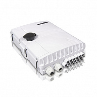 Hyperline FO-WBI-12A-GY Бокс оптический настенный 12 портов SC, duplex LC, без пигтейлов и адаптеров