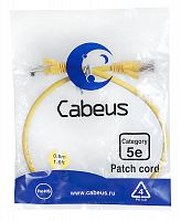 Патч-корды Cabeus PC-UTP-RJ45-Cat.5e-0.5m-YL-LSZH