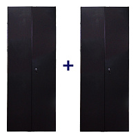 TWT TWT-CBB-DR47-8x-S-M1 Комплект дверей 47U, 800 мм, черный, передняя - распашнная металл, задняя -
