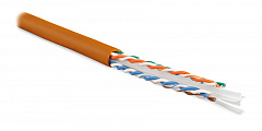 Hyperline UUTP4-C6-S23-IN-LSZH-OR-305 (305 м) Кабель витая пара U/UTP, категория 6, 4 пары (23 AWG)