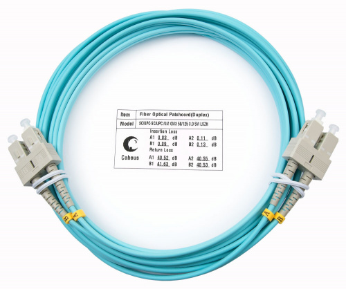 Патч-корды оптические Cabeus FOP-50-SC-SC-5m