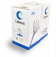 Кабель витая пара Cabeus UTP-4P-Cat.6-SOLID-GY