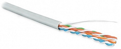 Hyperline UUTP4-C5E-S24-IN-PVC-GY-100 (100 м) Кабель витая пара, U/UTP, категория 5e, 4 пары