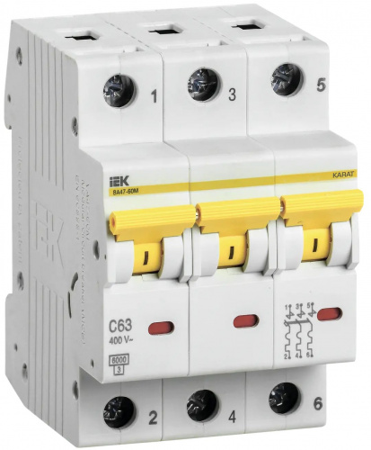 Автоматические выключатели IEK MVA31-3-063-C