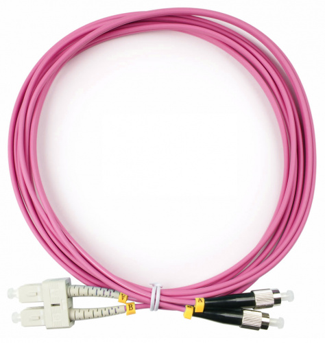 Патч-корды оптические Cabeus FOP-50-OM4-SC-FC-3m