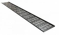 Hyperline CDV-150x9-47U-RAL9005 Перфорированный вертикальный кабельный организатор-лоток 150х9 мм