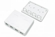 Корпуса розеток Hyperline SBB3-4-WH