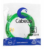Патч-корды Cabeus PC-UTP-RJ45-Cat.5e-2m-GN-LSZH
