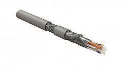 Hyperline ISFUTP4-C6-P24/19-PU-GY (500 м) Кабель для сетей Industrial Ethernet, категория 6, 4x2x24