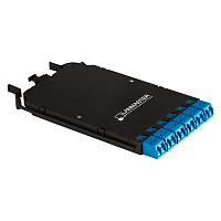 LANMASTER LAN-MCCB-1M-12LC/OS2 Компактная MPO кассета OS2, 12xLC, тип B, низкие потери, черная