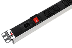 Rem R-16-15S-10C13-V-1820 Вертикальный блок розеток Rem-16 с выключателем, 15хShuko, 10хC13
