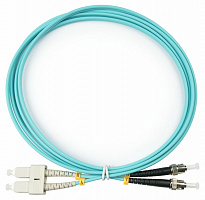 Cabeus FOP-50-SC-ST-1,5m Шнур оптический duplex SC-ST 50/125 mm OM3 1,5м LSZH
