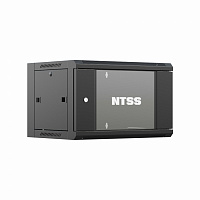 NTSS-W6U6045GS-BL Шкаф настенный телекоммуникационный 6U 600х450х370мм, 2 профиля 19