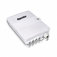 Hyperline FO-WBI-8A-GY Бокс оптический настенный, 8 портов (SC duplex LC), без пигтейлов и адаптеров