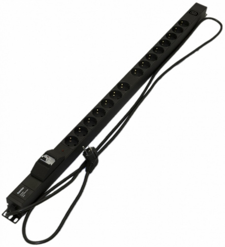 Блоки силовых розеток Hyperline SHE-15SH-1IEC-BF-2.5EU