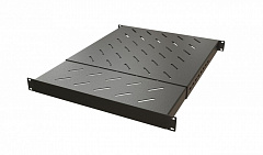 Hyperline TSD3M-1U-650/1100-RAL9005 Полка c 19'' креплением, раздвижная, с регулируемой глубиной