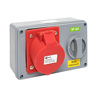 EKF ps-1425-32-380 Розетка с блокировкой и выключателем 1425 3Р+РЕ+N 32А 380В IP44