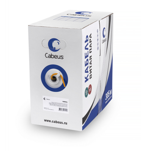Кабель витая пара Cabeus UTP-4P-Cat.5e-SOLID-LSZH-OR-LIGHT