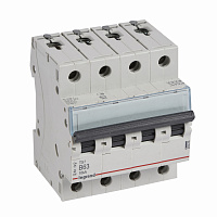 LEGRAND 403908 Автоматический выключатель TX3 6000, 10 кА, тип характеристики B, 4П, 400 В~, 63 А