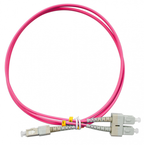 Патч-корды оптические Cabeus FOP-50-OM4-SC-SC-1m
