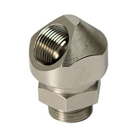 ДКС 6028-20G Поворотный адаптер 45° M20x1,5, IP68/IP67, никелироованная латунь