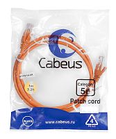 Патч-корды Cabeus PC-UTP-RJ45-Cat.5e-1m-OR-LSZH