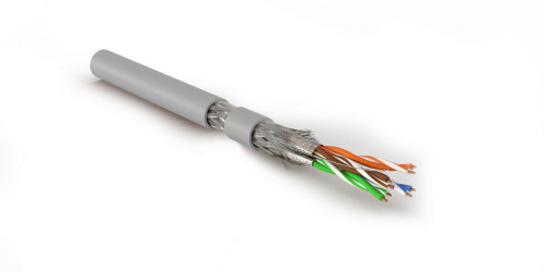 Кабель витая пара Hyperline SFTP4-C7-P26-IN-LSZH-GY-500