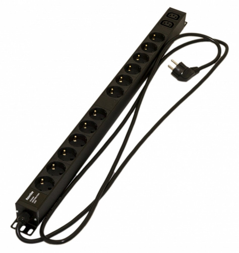 Блоки силовых розеток Hyperline SHE-12SH-2IEC-2.5EU