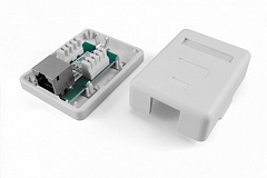 Hyperline SB1-1-8P8C-C5e-SH-WH Розетка компьютерная RJ-45(8P8C), категория 5e, экранированная, одина