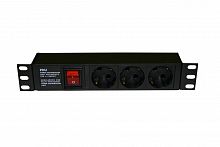 Блоки силовых розеток Hyperline SHE10-3SH-S-IEC