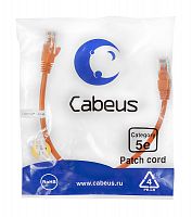 Патч-корды Cabeus PC-UTP-RJ45-Cat.5e-0.3m-OR-LSZH