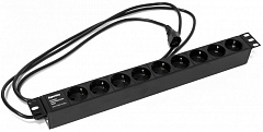 Hyperline SHE19-9SH-2.5IEC Блок розеток для 19