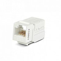 Hyperline KJNE-8P8C-C6-90-WH Вставка Keystone Jack RJ-45(8P8C), категория 6, 110 IDC, заделка с помо