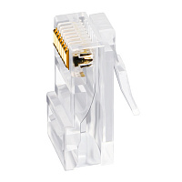 LANMASTER LAN-EZ45-8P8C/S6-100 Коннектор RJ45 тип EZ, 8P8C, STP, Cat.6, универсальный, со вставкой,