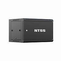 NTSS-W6U6060FD-BL Шкаф настенный телекоммуникационный 6U 600х600х370мм, 2 профиля 19, дверь металл