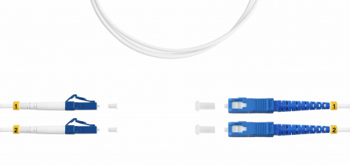 Патч-корды оптические Hyperline FC-D2-9A1-LC/UR-SC/UR-H-1M-LSZH-WH