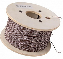 TWT TWT-CRS1PAIR-BR 1-парный кроссировочный кабель, 24 AWG, бухта 500 метров, бело-коричневый