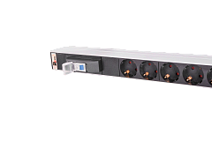 Rem R-16-15S-10C19-A-1820-K Вертикальный блок розеток с автоматом 16A, 15хSchuko, 10хIEC 60320 C19