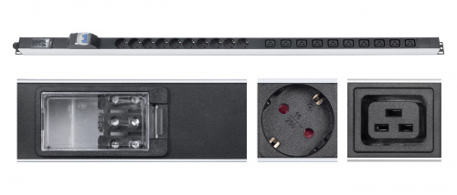 Блоки силовых розеток Cabeus PDU-16-10S-10C19-B-T