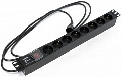 Hyperline SHE19-8SH-S-2.5IEC Блок розеток для 19