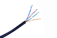 Datarex DR-140002 Кабель категории 5е, 4 пары U/UTP, 24AWG, PE, черный, внешний, коробка 305 м