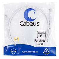 Патч-корды Cabeus PC-UTP-RJ45-Cat.6-3m-WH