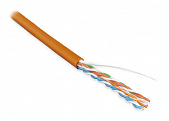 Hyperline UUTP4-C5E-S24-IN-LSZH-OR-305 (305 м) Кабель витая пара, неэкран. U/UTP, категория 5e